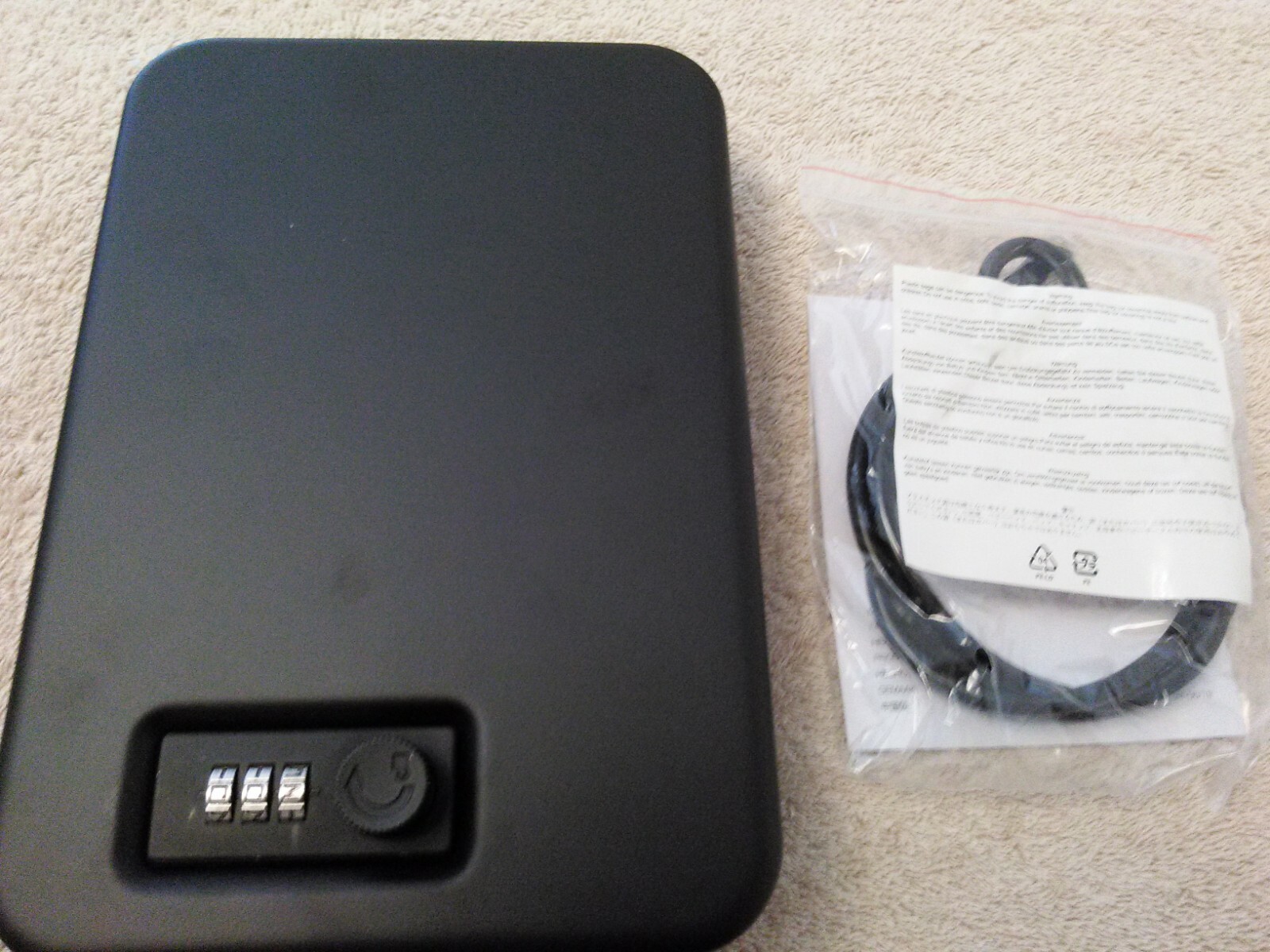AmazonBasics Portable Security Case Lock Box Safe, Combination Lock, XXL