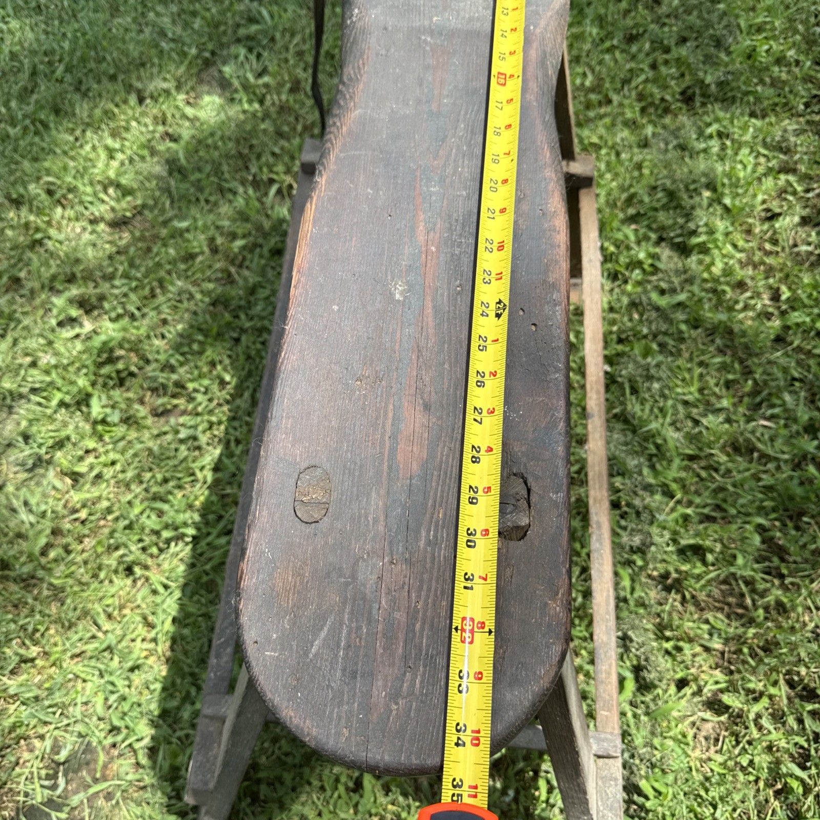 Antique Primitive Saddlemaker's Bench Stool Harness Leather Maker's Bench.