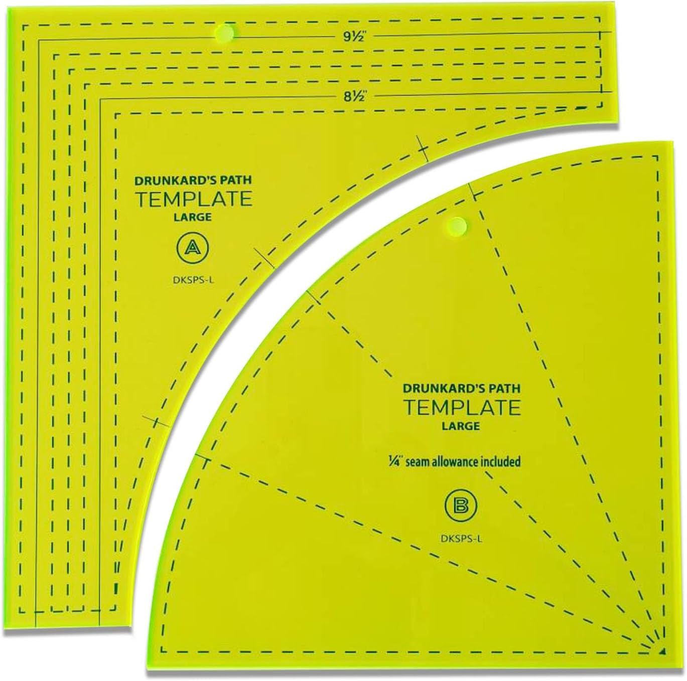 Drunkards Path Quilting Templates, Large Curved Acrylic Tools for Cutting Cir...