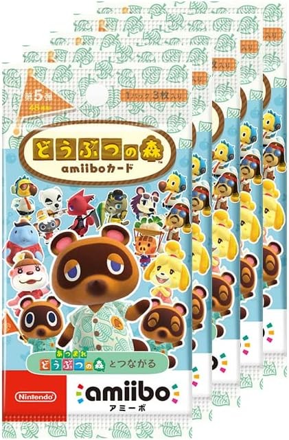 Japan Nintendo Animal Crossing amiibo Cards Series 5 Lot of 5 Packs (15 Cards)