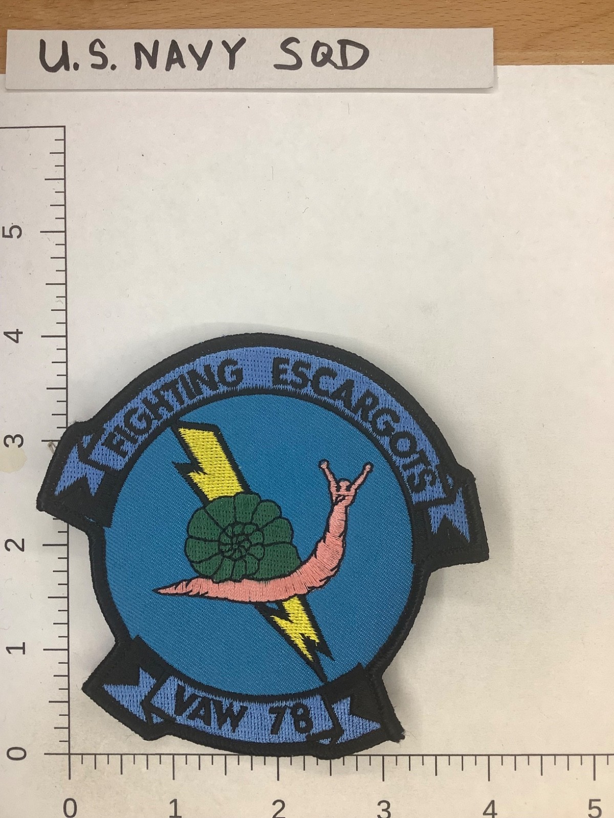 US NAVY FIGHTING ESCARGOTS VAW-78 SQUADRON PATCH