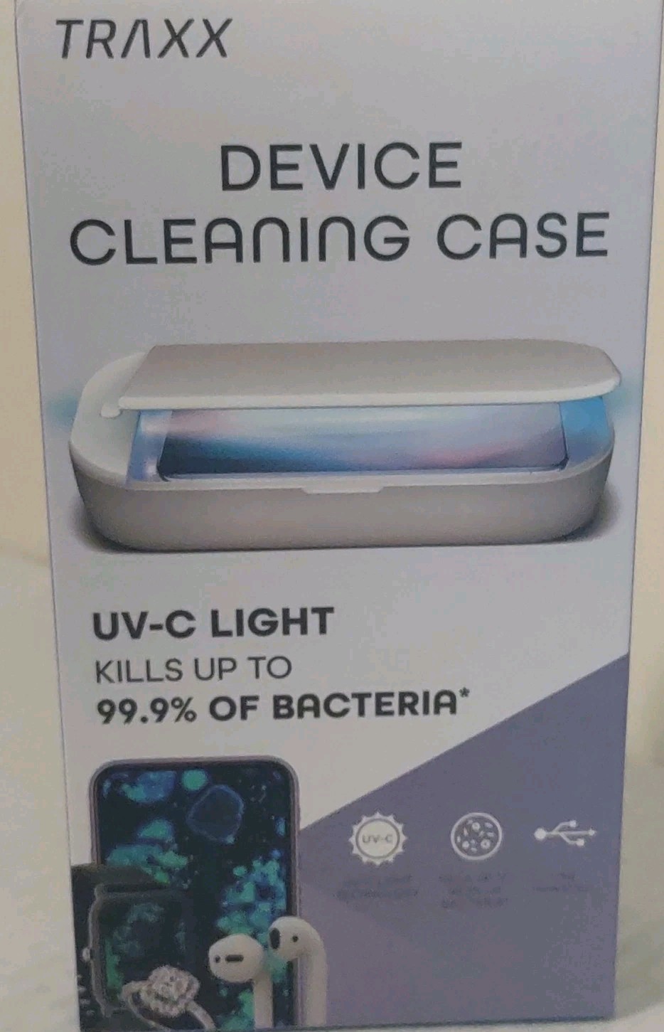 TRAXX UV-C Device Cleaning Case USB UV Sanitization TXUVC2021 Portable