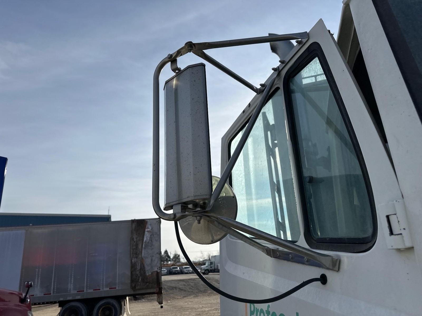 1991-2004 Freightliner FL112 STAINLESS Right/Passenger Door Mirror - Used