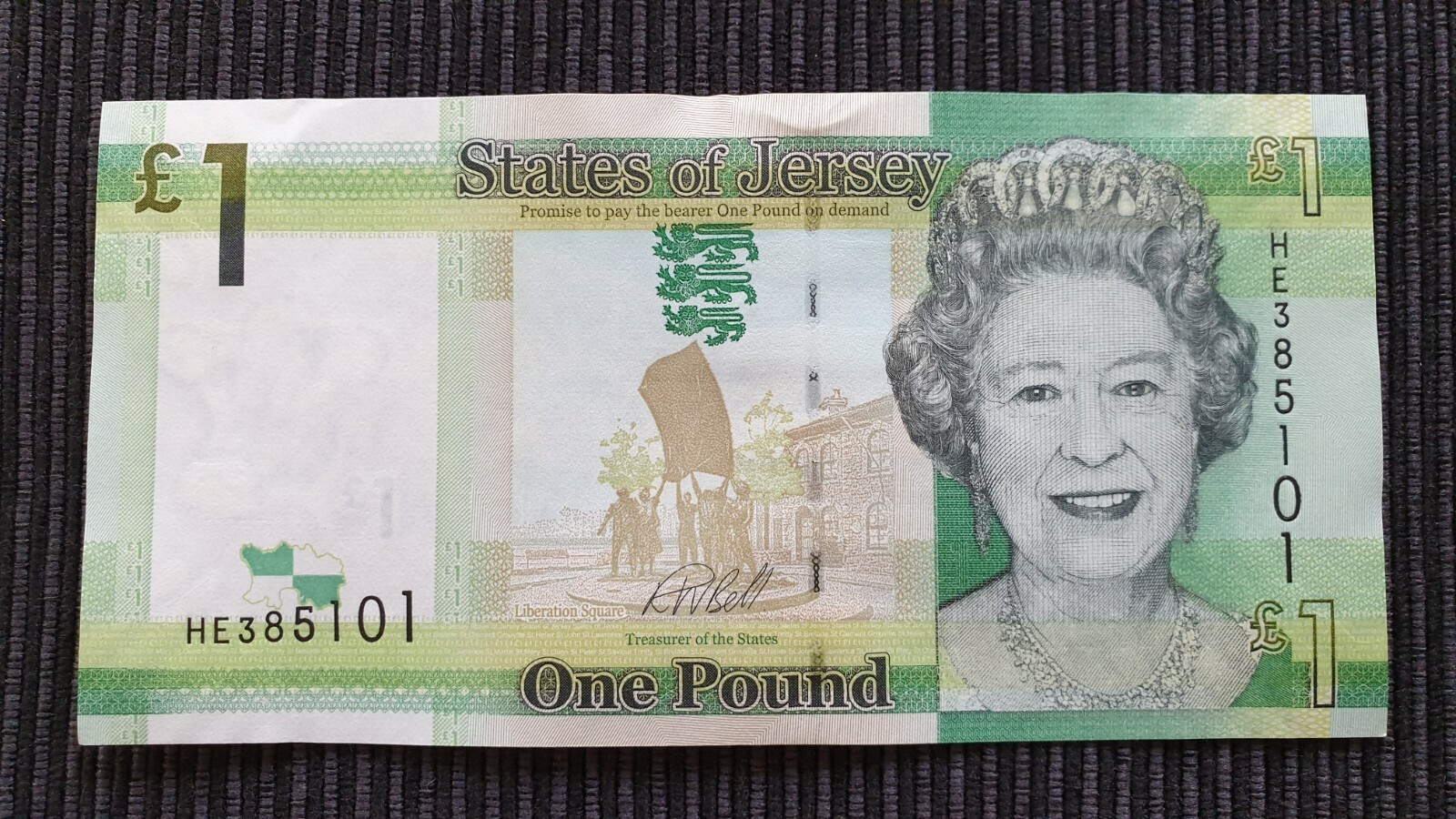 JERSEY £1 Pound 2018 P32 Sign. Bell UNC Banknote Queen Elizabeth