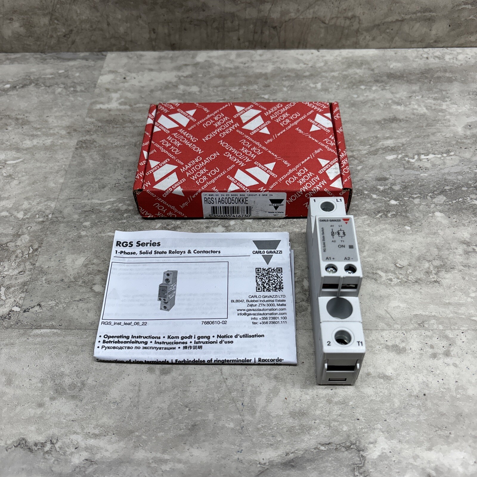 Carlo Gavazzi RGS1A60D50KKE RGS Series Solid State Relay, New