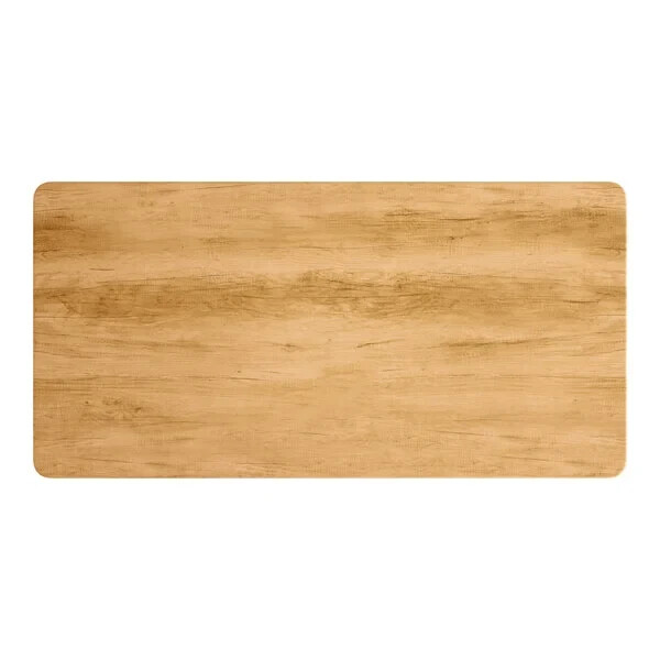 36" x 72" Rectangular Restaurant Table Top with Maple Laminate Top Finish
