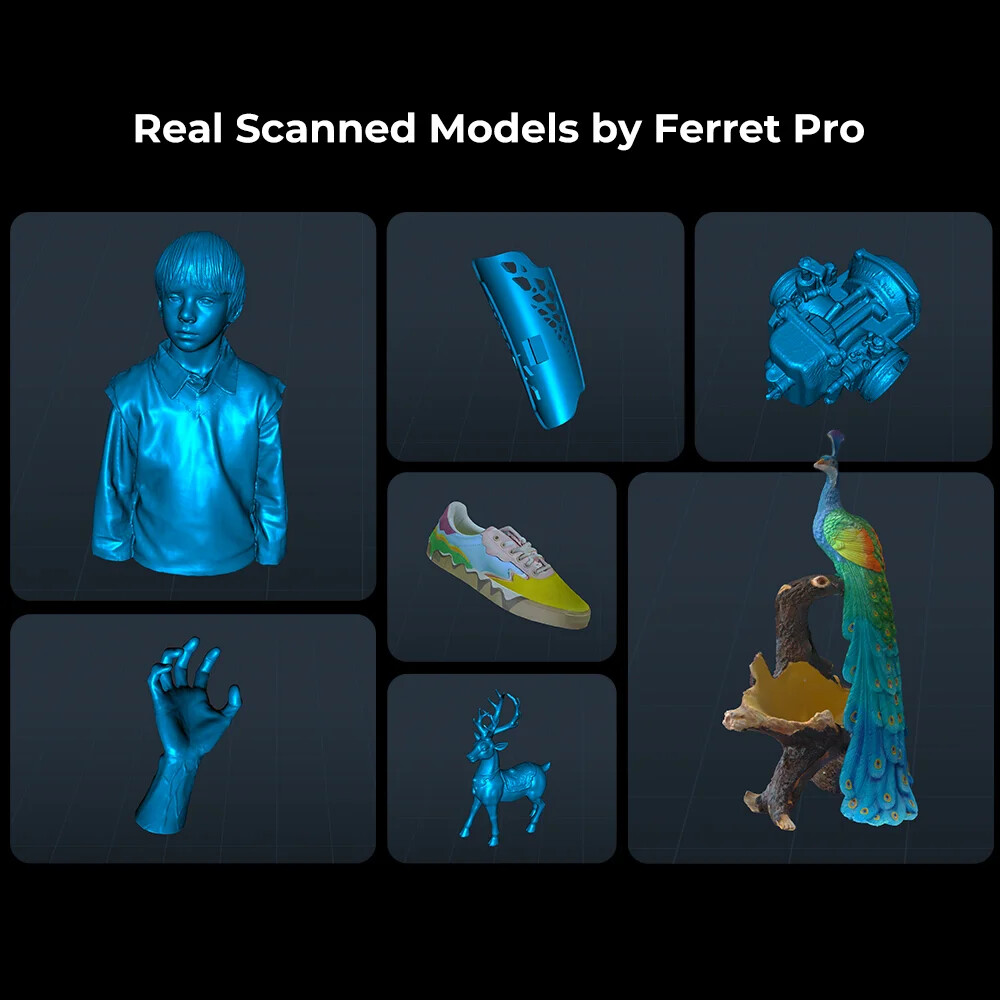 Creality Ferret Pro 3D Scanner 30 fps Anti-shake Tracking w/ Rotating Turntable