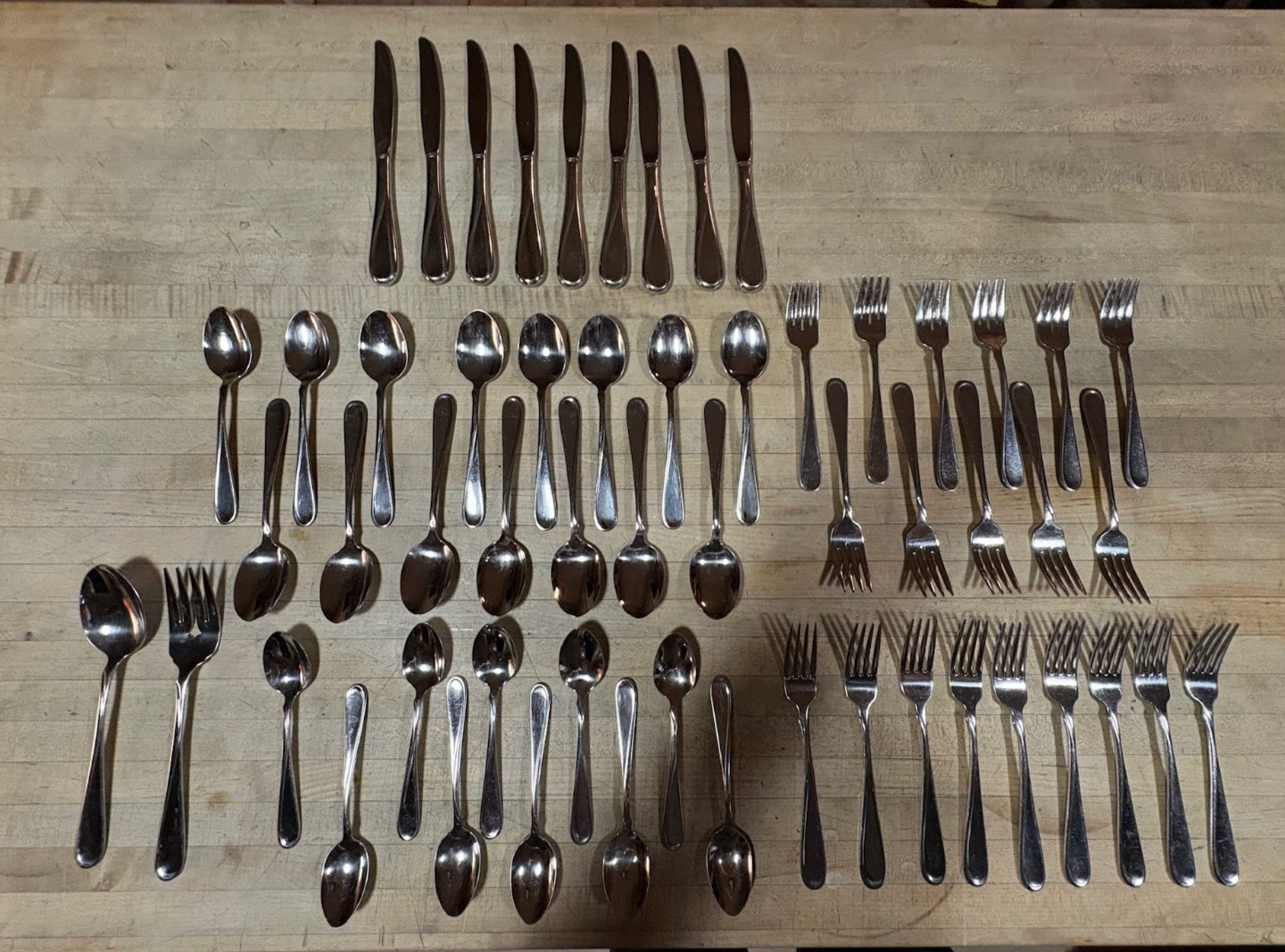 56 Pieces Oneida Stainless FLIGHT RELIANCE  ** Set 9 plc Settings