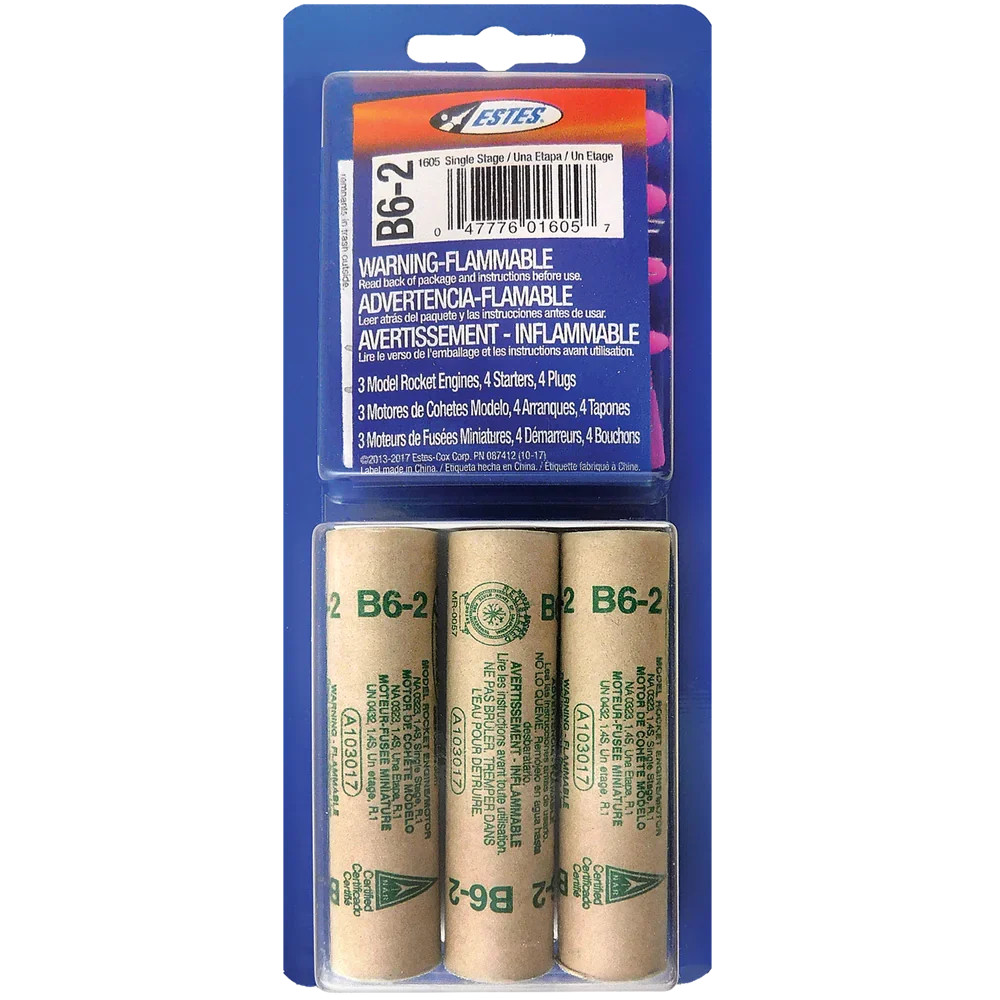 Estes 1605 - B6-2 Engines (3 Pack)