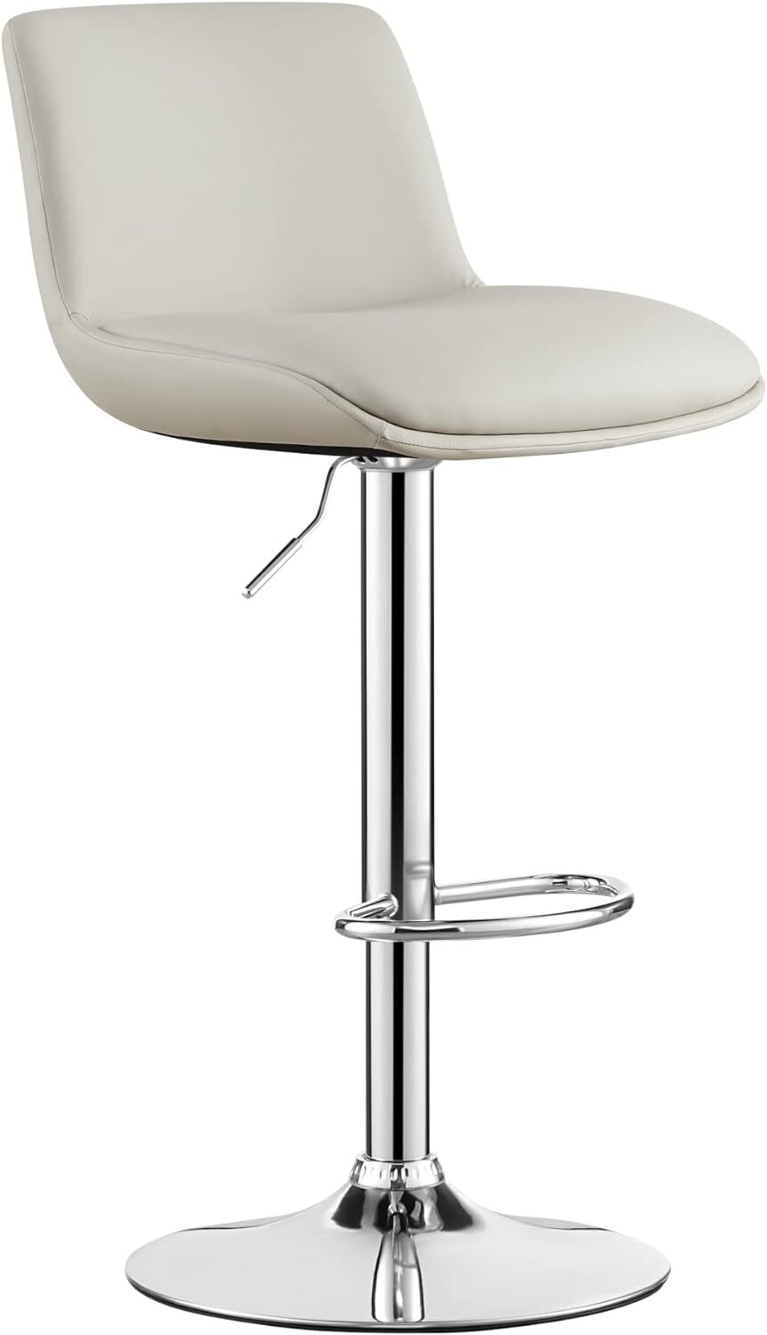 MINCETA Bar Stools,Modern Upholstered Swivel Stool,Adjustable Height 24" to 34".