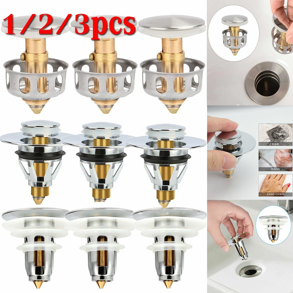 Lots Universal Wash Basin Bounce Drain Filter Pop Up Bathroom Sink Drain Stopper