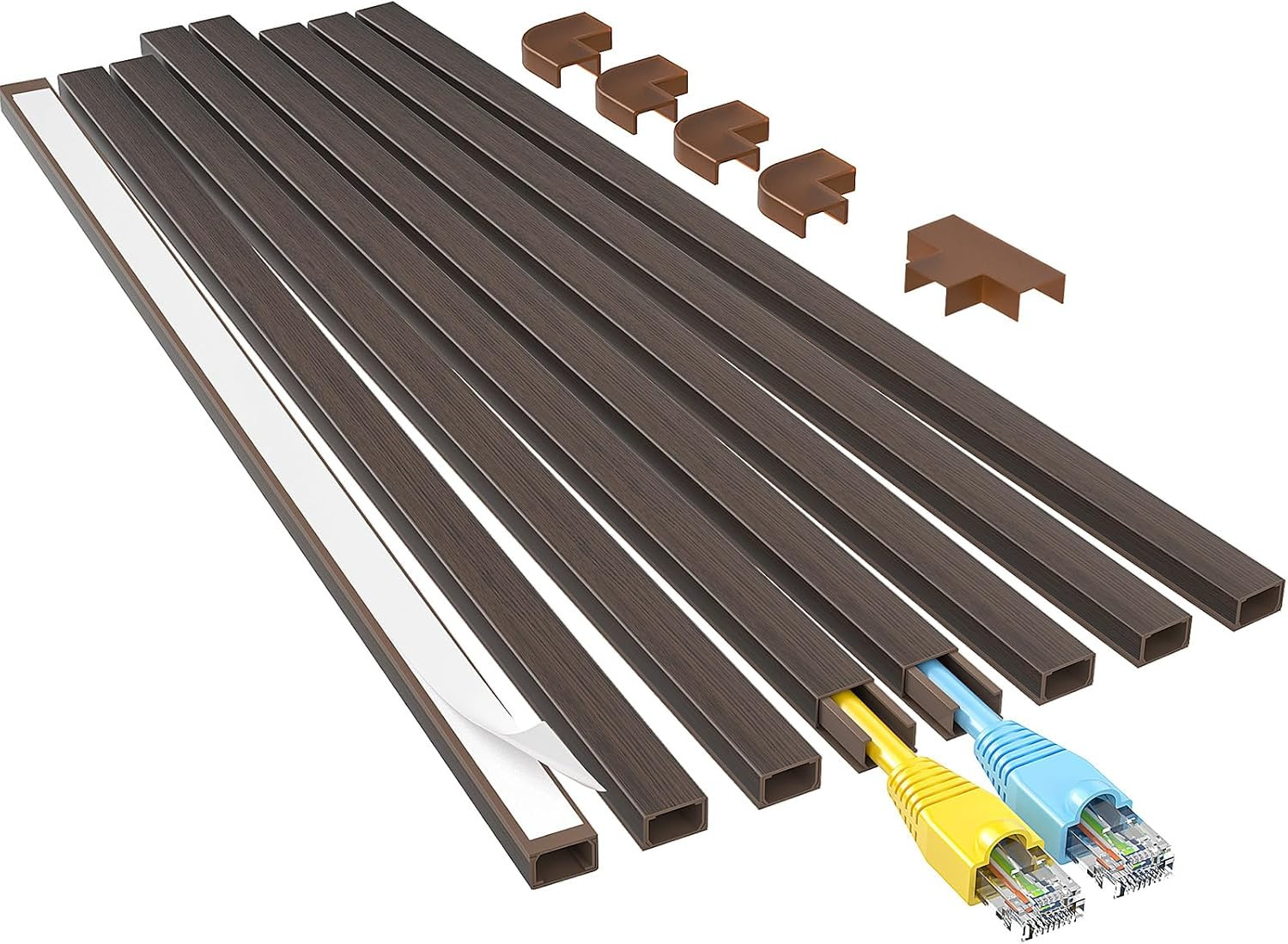 Cord Hider, 113In Cord Covers for Wires on Wall, One-Cord Cord Organizer, Easy I