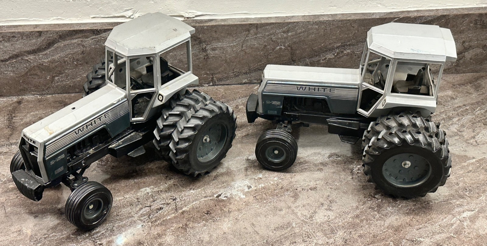 LOT of 2 - White Field Boss 2-155 1:16 Diecast Tractor Model 1977 Used - Vintage