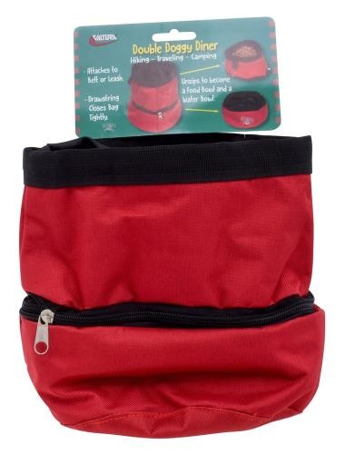 1pc Valterra Double Doggy Diner With Two Bowls