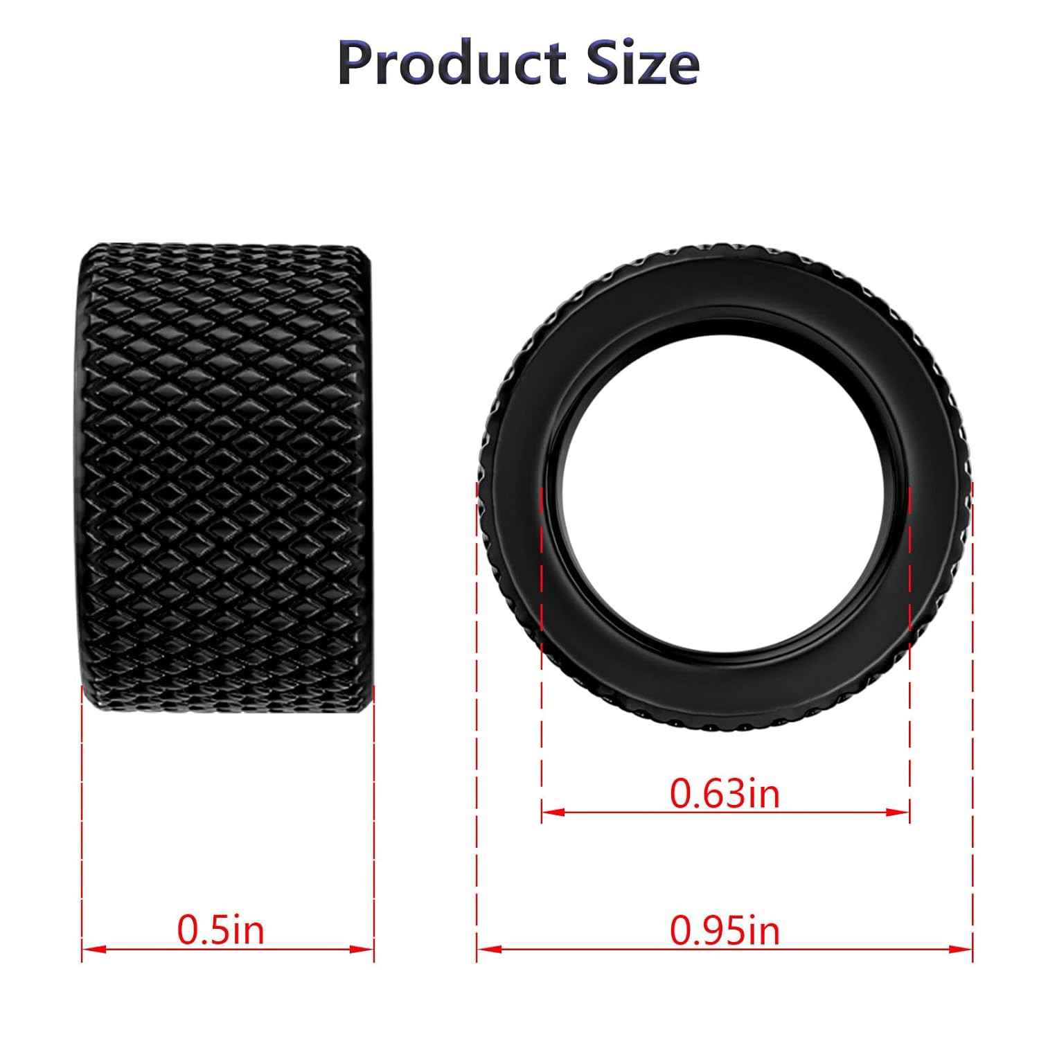 2 Pack Thread Protector 5/8X24 Steel Thread Adapters (Black)