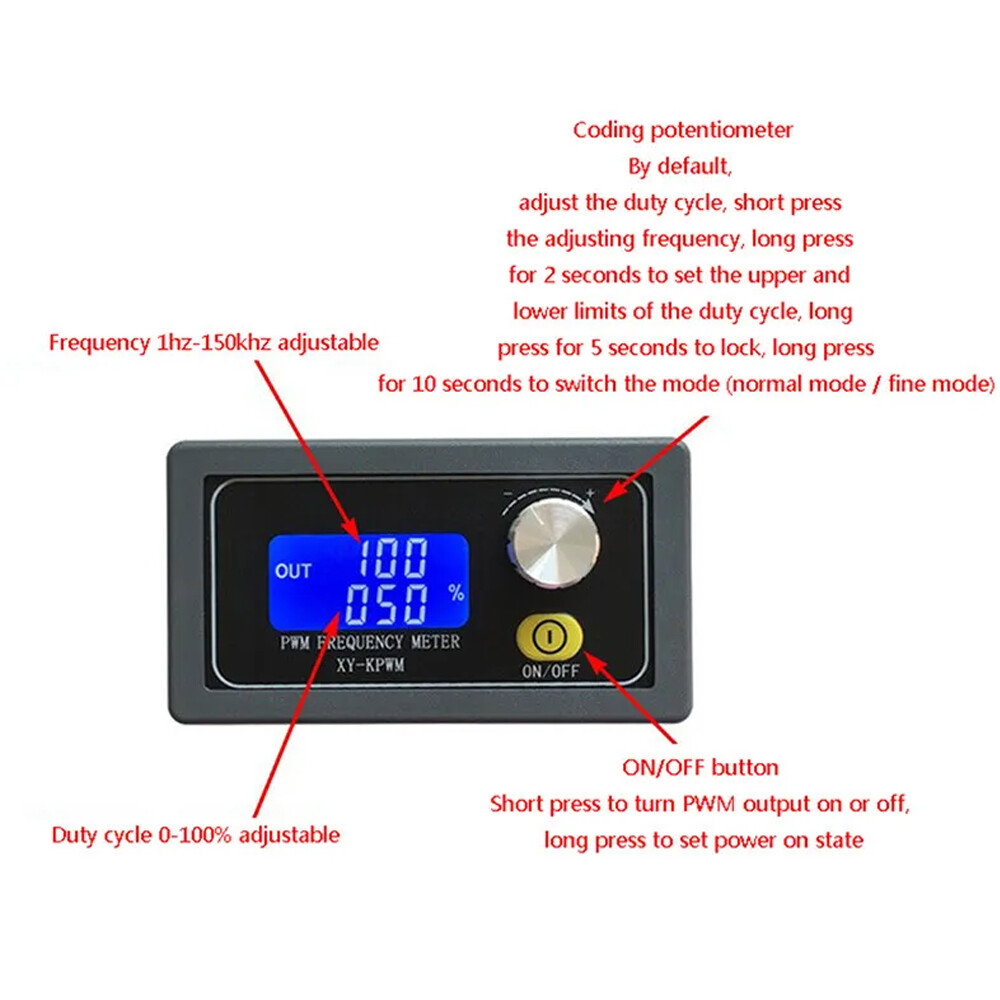Signal Generator PWM Module Pulse Frequency Adjustable 1Hz-150KHz Square Wave 2X