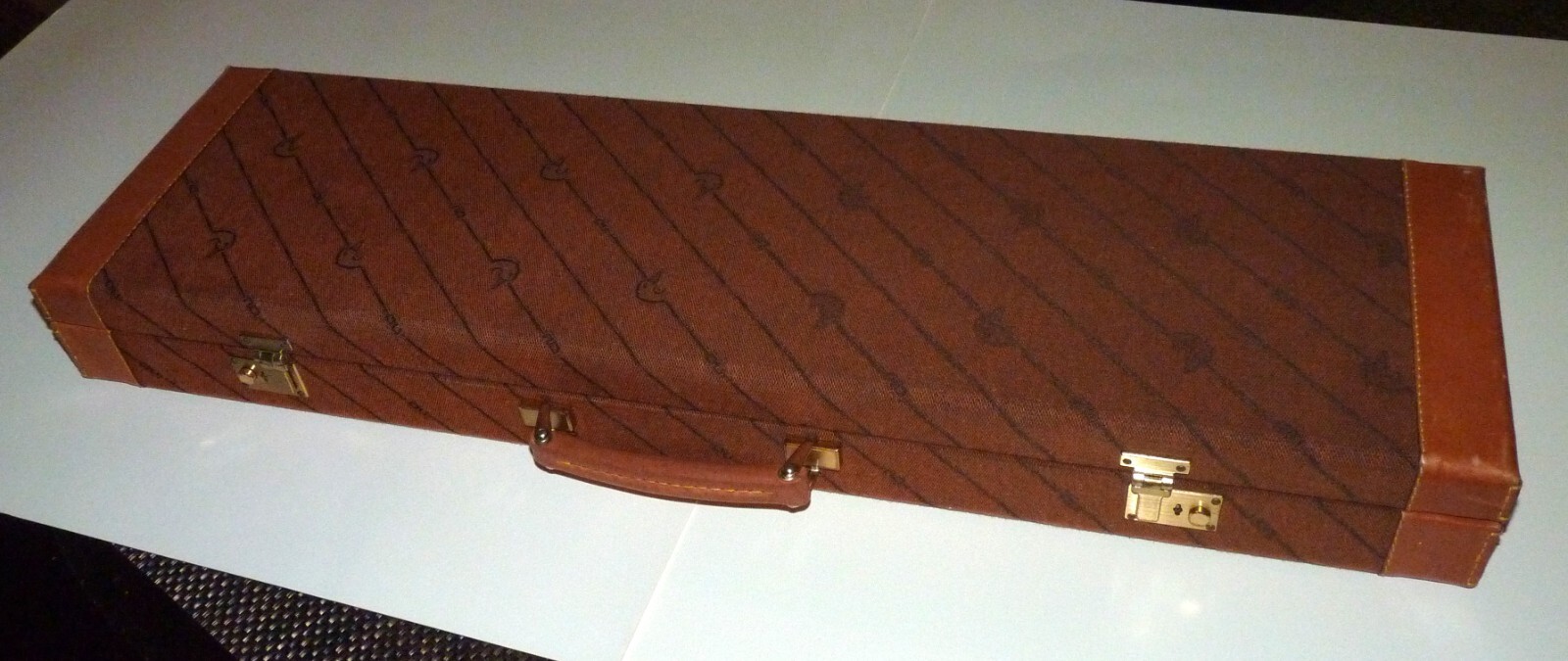 Emmebi Italy Fabric & Leather Breakdown Shotgun Hard Case, Keys, Tag, Used, Nice