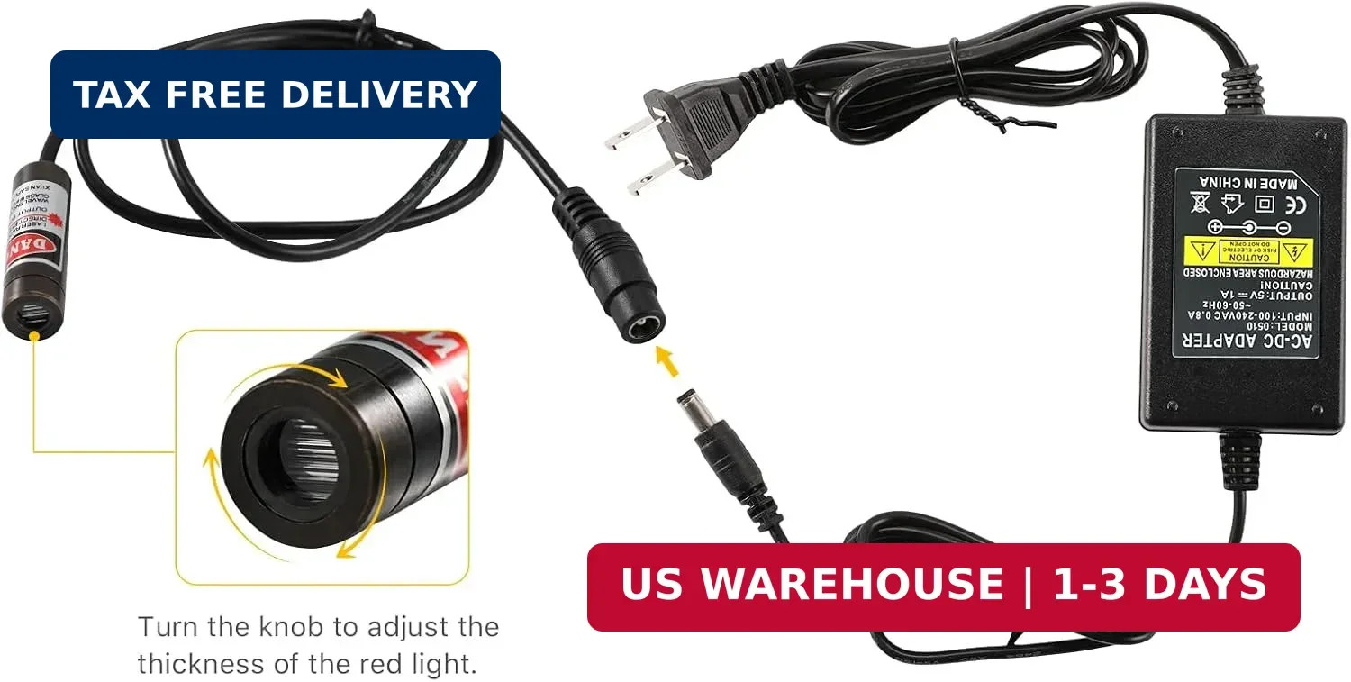 Cloudray Line Red Locator 650nm Linear Beam Adjustable Module Locator For Fiber