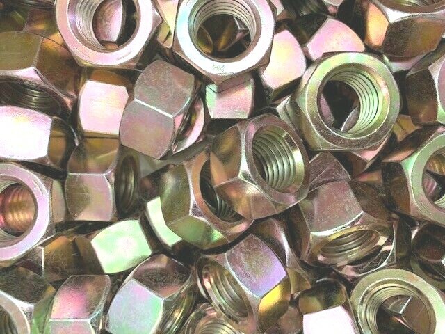 1" - 8 UNC GRADE 8 YELLOW ZINC PLATED HEX NUT (1 NUT)