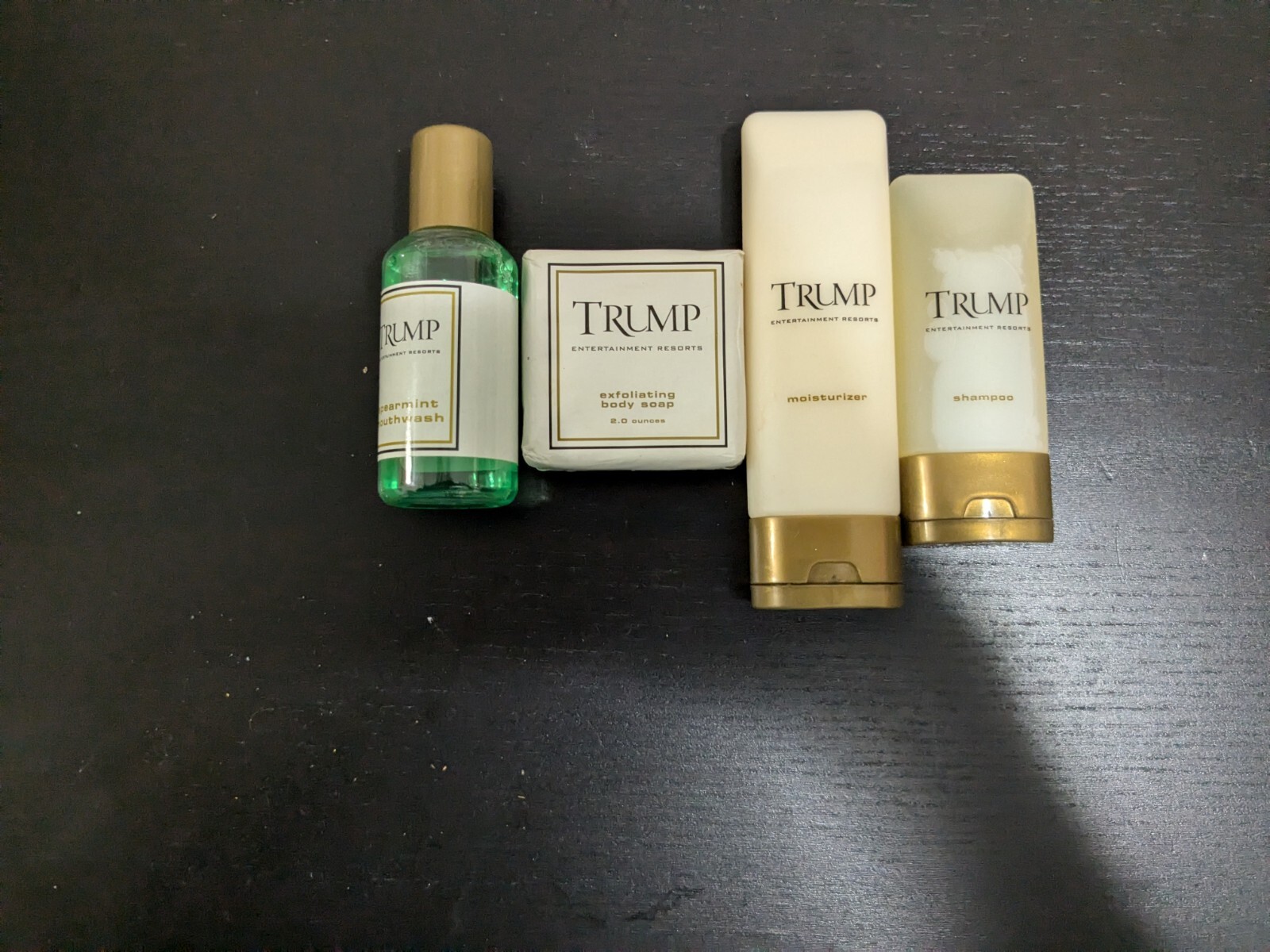 Trump Entertainment Resorts Shampoo Moisturizer Body Soap And Mouthwash RARE