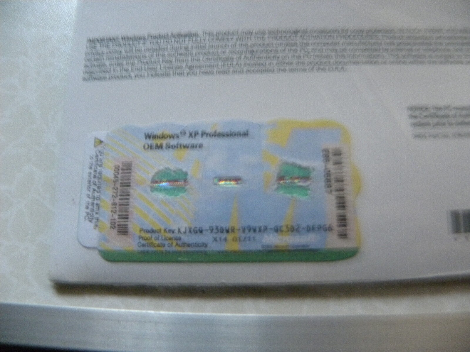 Original OEM Microsoft Windows Professional XP for PC- Still in plastic wrapper