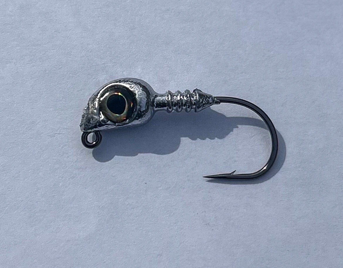 Bag Of 10 1/4 Oz Shad Style JigHeads With 2/0 Mustad Ultra Point 2x Strong Hooks