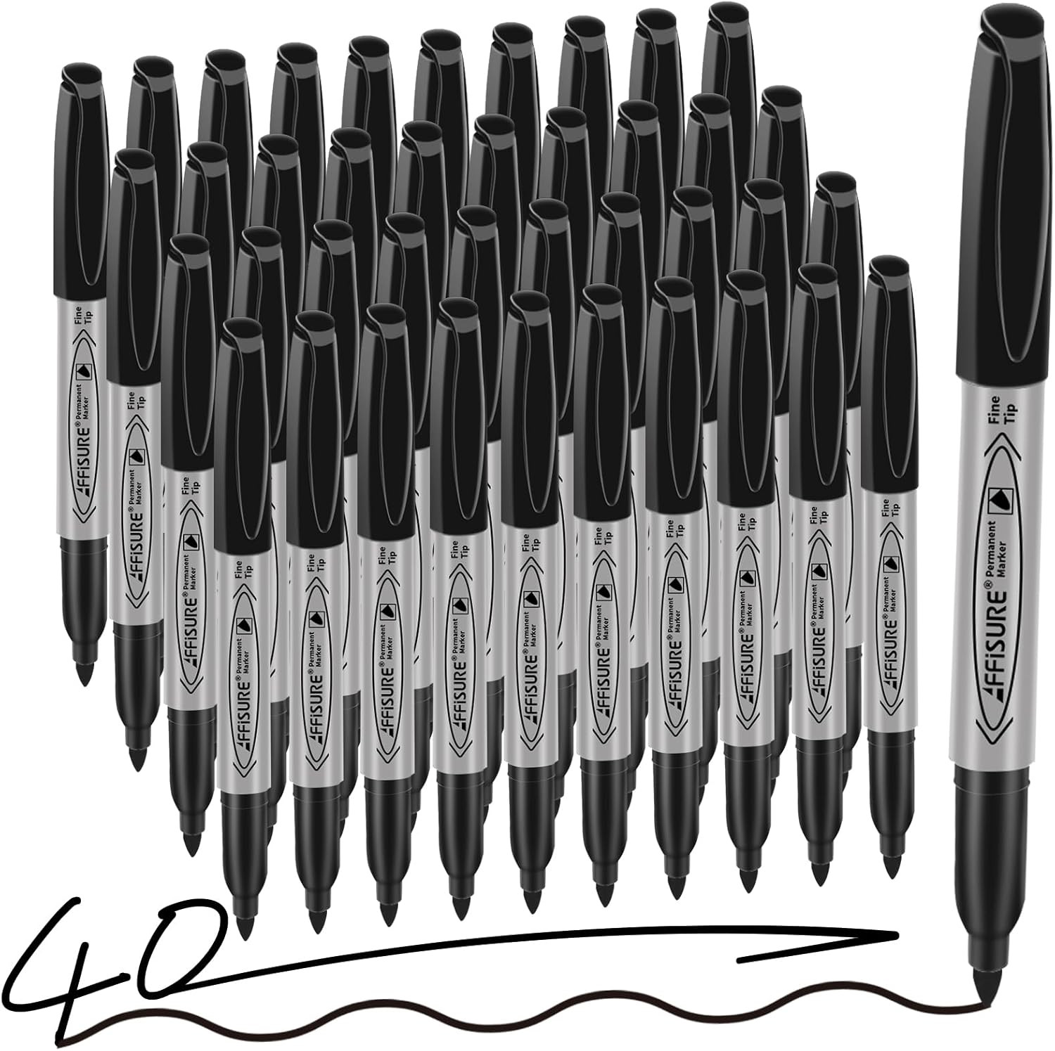 Permanent Markers, 40 Packs Permanent Markers Bulk, Quick Drying in One Second,