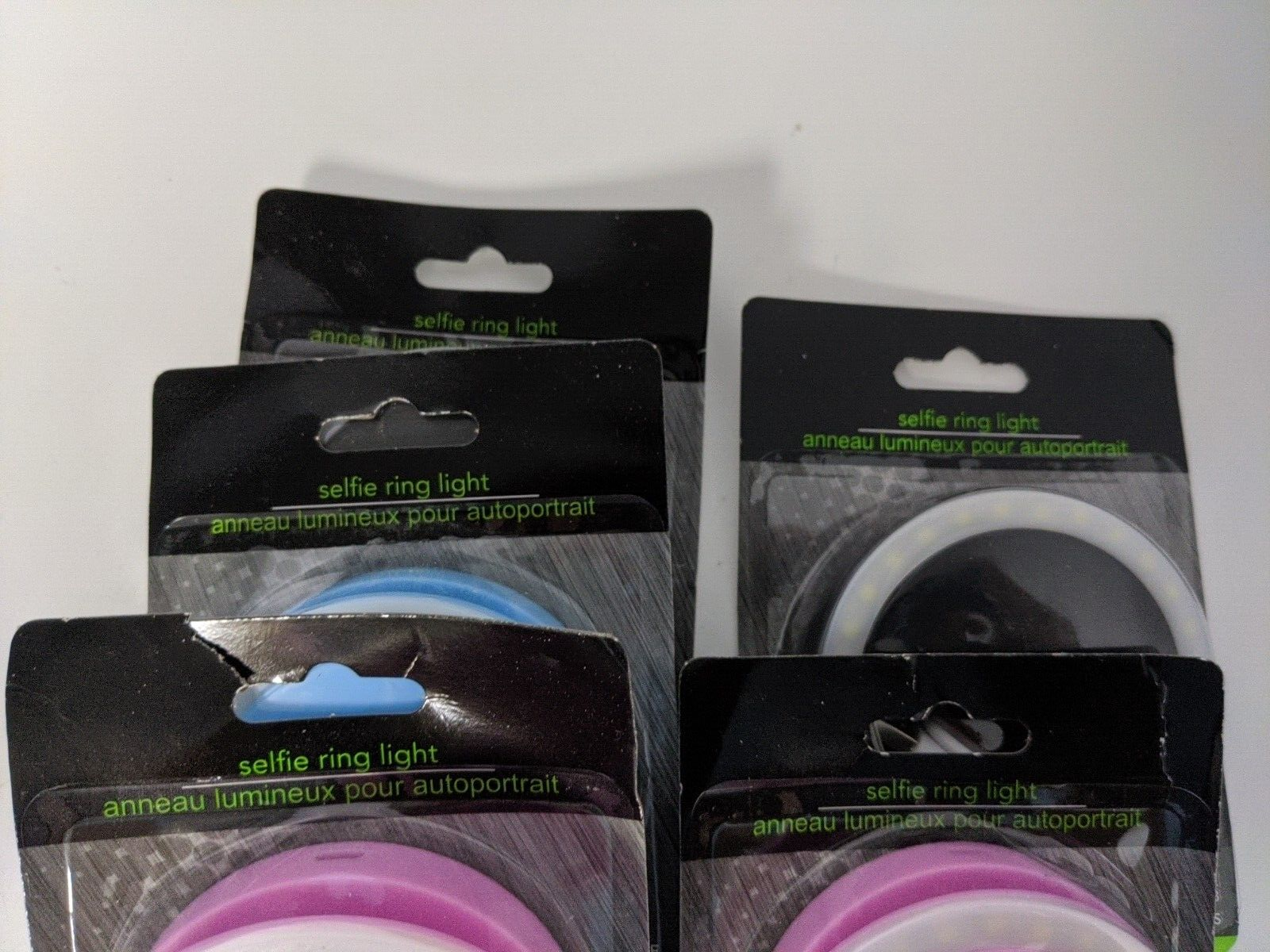 LOT 5 GREENBRIER SELFIE RING LIGHT RECHARGABLE USING MICRO USB,PINK,BLACK,BLUE