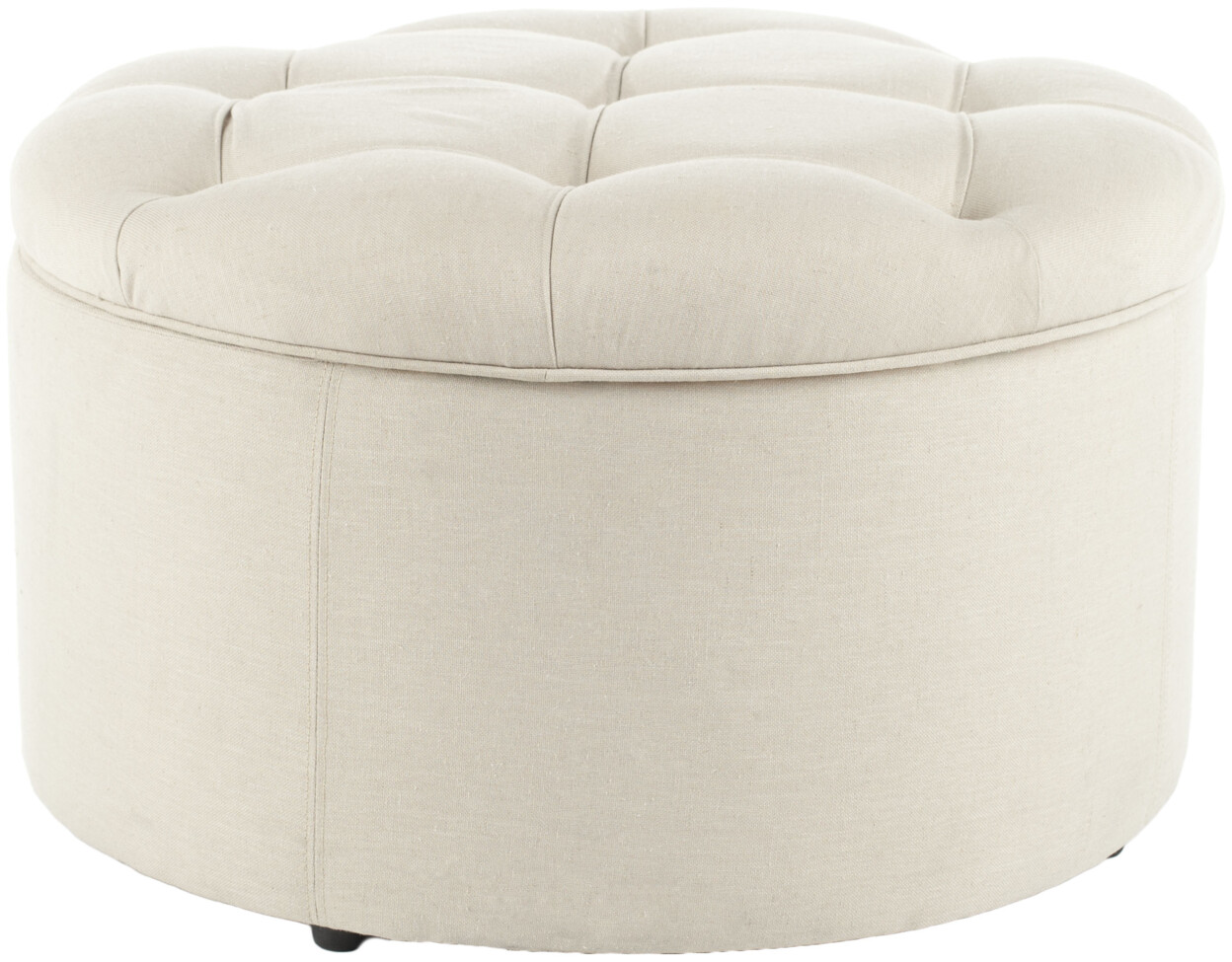 SAFAVIEH Tanisha Shoe Storage Ottoman | Off-White / Multi |
