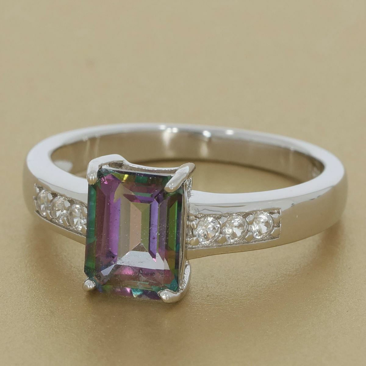 Sterling Silver Semi Mount Ring Setting OCT 8X6mm Topaz or Moissanite Solid