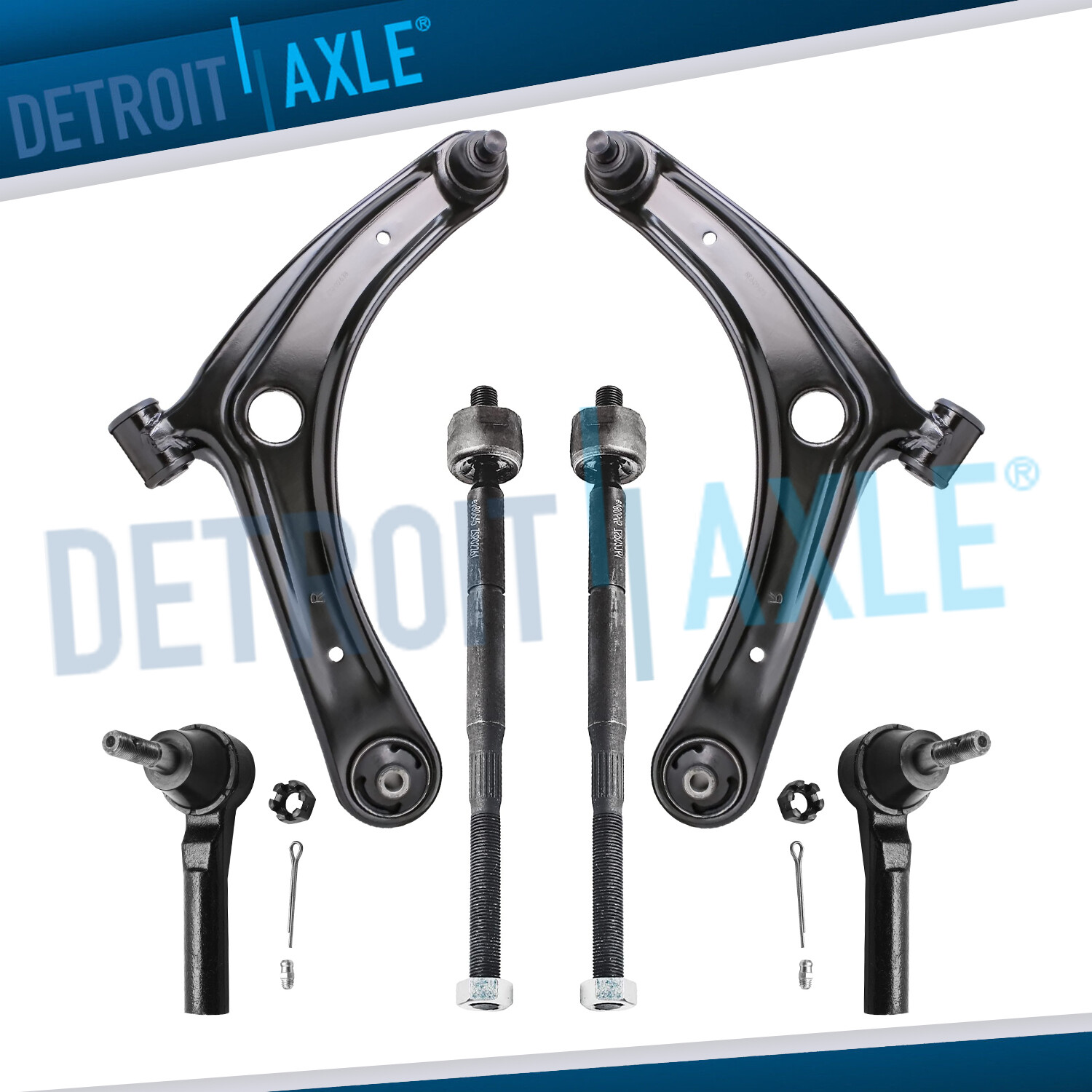 Front Lower Control Arm Inner Outer Tierod for 07-17 Dodge Caliber Jeep Compass