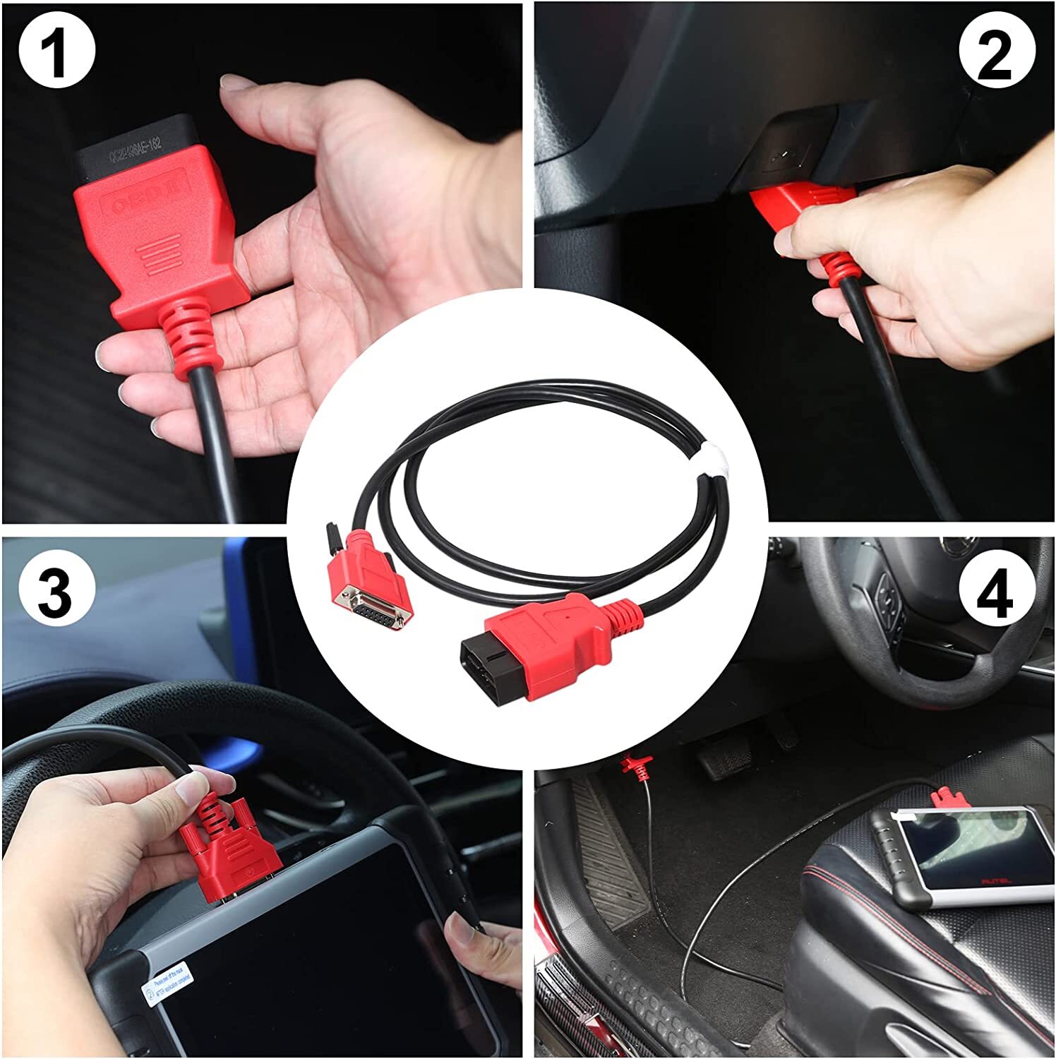 RYRYIL OBD2 Main Test Link line Cable for Autel MS908/Mini MS905/DS808/MK808