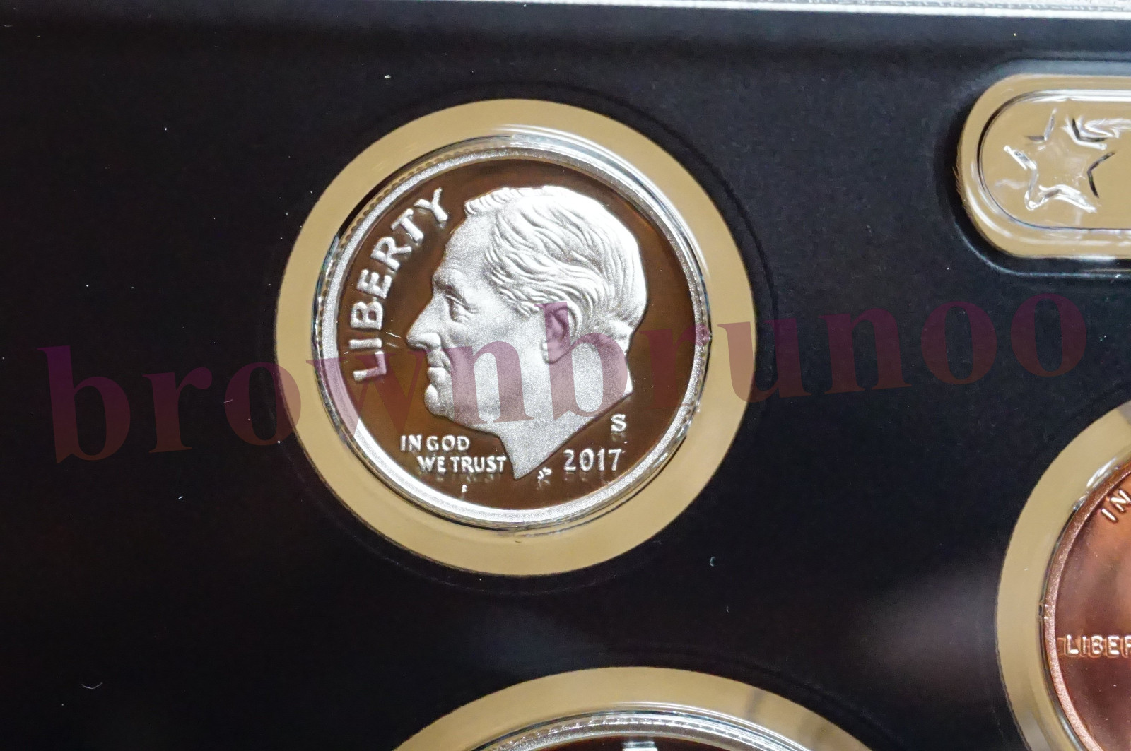 2017 S Partial Proof Set SILVER Kennedy Dime Native $1 5¢ 1¢ 5 Coins NO BOX COA