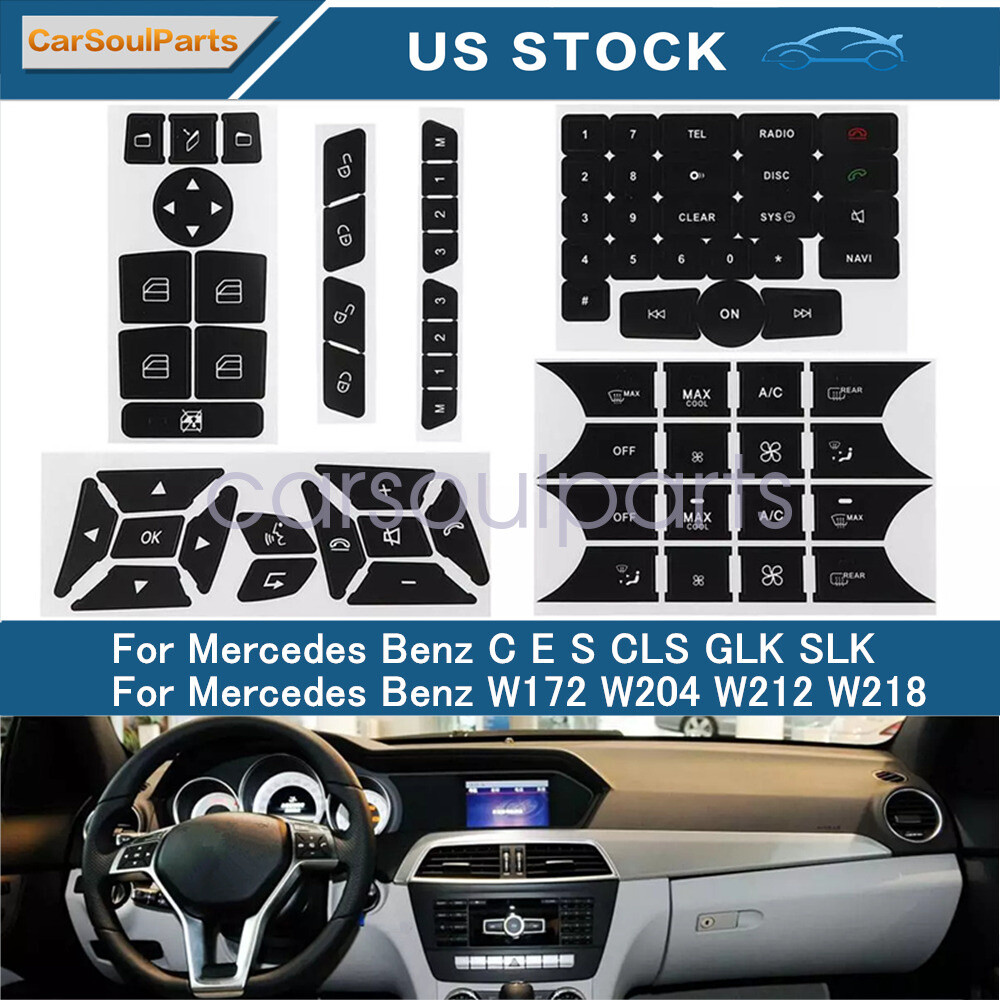 Door Steering Window Control Button Stickers Repair For Mercedes 2007-2014 C E