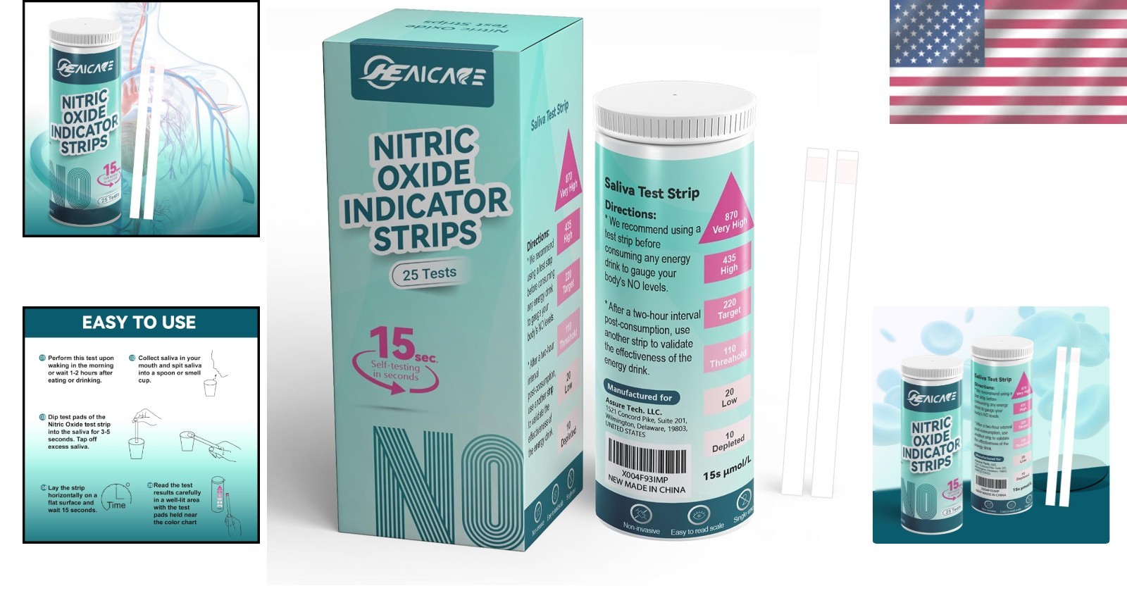 Easy-to-Use Nitric Oxide Indicator Strips - 25 Count for Instant Feedback