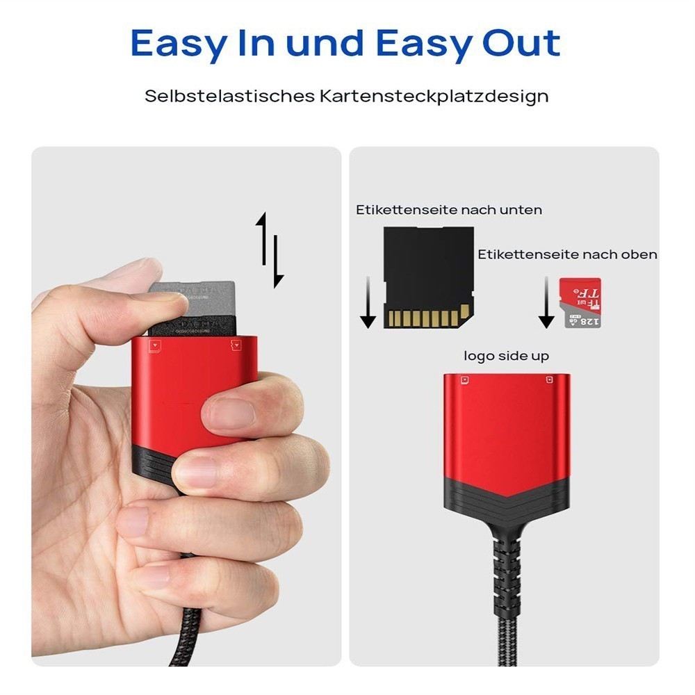 USB 3.0 2 in 1 Card Reader TF Micro SD SD Adapter High Speed Memory Card Reader