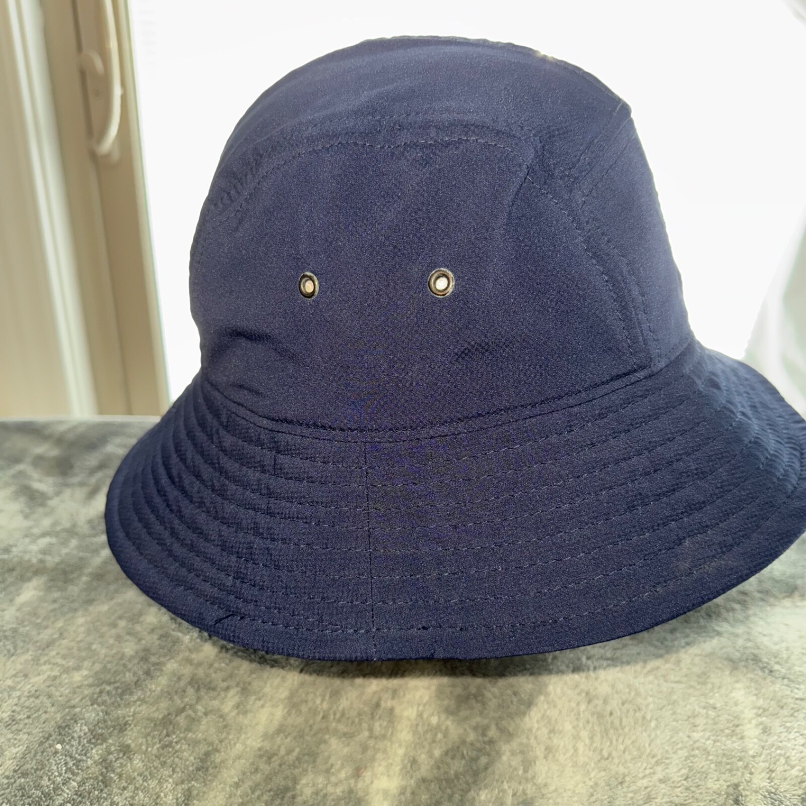 Gus Macker B-Ball Logo on Under Armour Navy Bucket Hat Cap EUC
