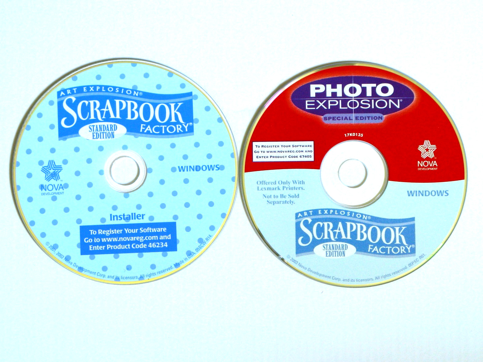 Art & Photo Explosion 💣Scrapbook Factory 🏭 Editions, Windows 95 98 Me XP & 7
