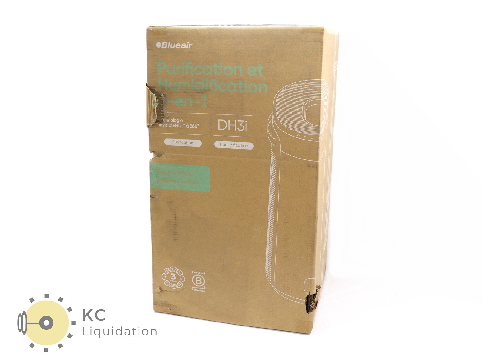 Blueair 2-in-1 Air purifier/Humidifier DH3i 360 Invisible Mist Technology