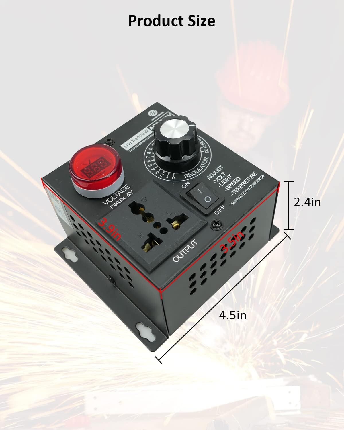 Variable Speed Controller Adjustable Voltage Controller Fit for Fans, Hand-he...