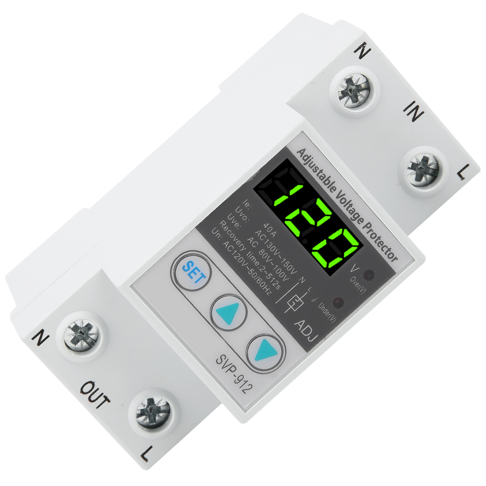 120VAC 40A Adjustable SelfRecovery Under Voltage Auto Reset Protection Switch