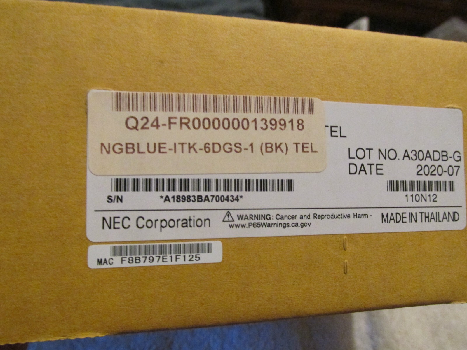 Q24 NGBLUE- ITK-6DGS-1-BK VoIP Office Business Telephone Black NEW IN BOX