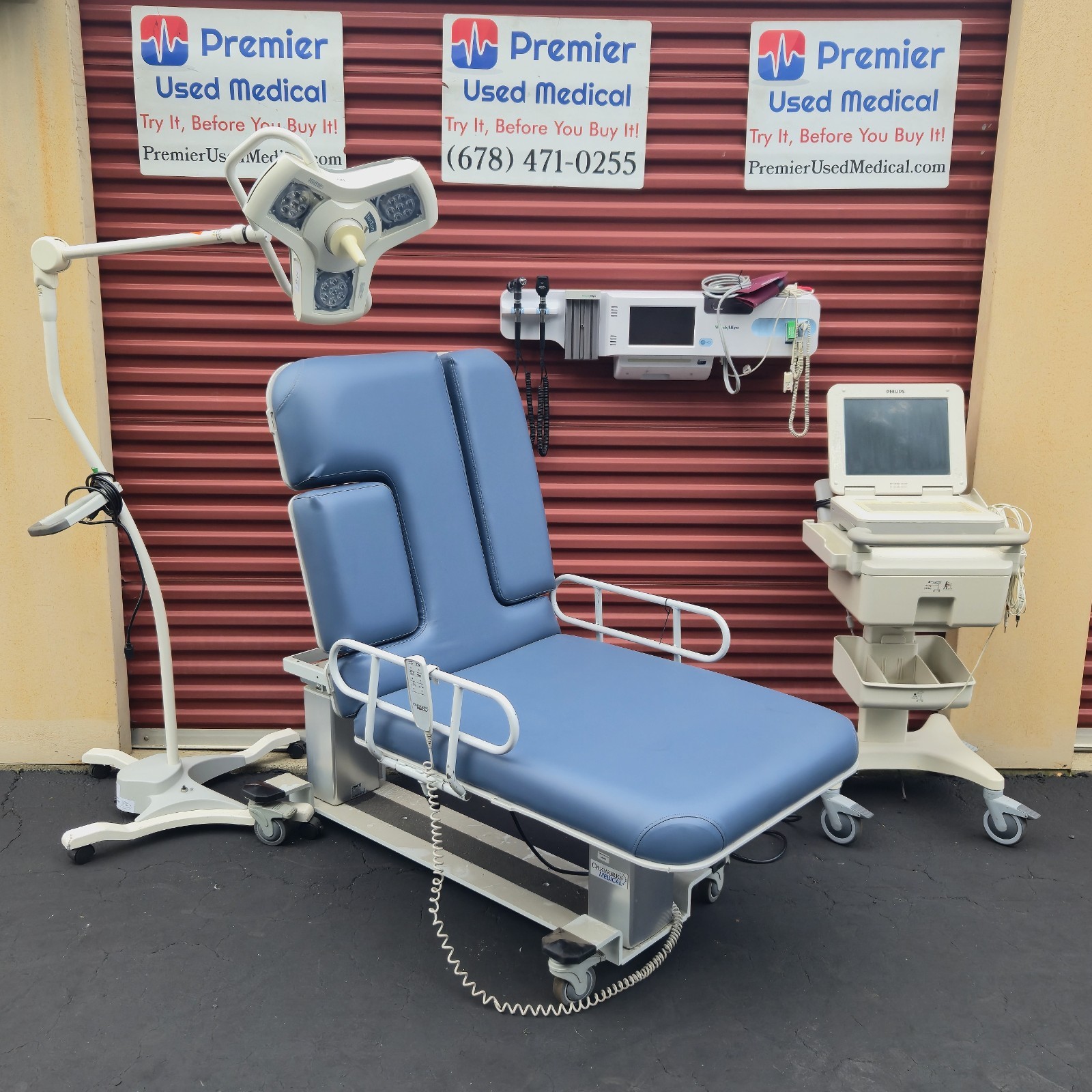 Exam Tables for Sale Oakworks Dual Tower Ultrasound Table with Handrails