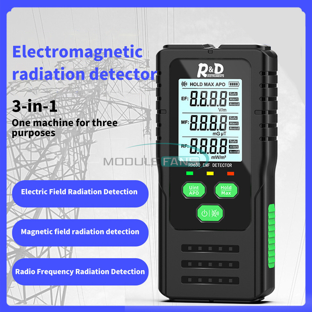 RD630 3-in-1 Portable Multifunctional EF MF RF Radiation Detector Tester Device