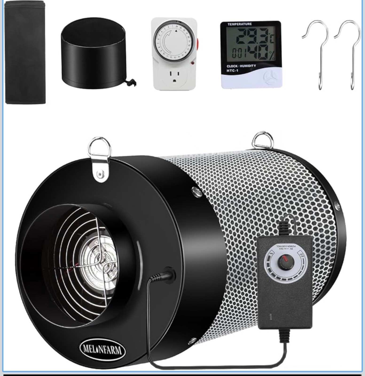 MELONFARM 4 Inch Air Carbon Filter Smelliness Control with Australia Virgin Char