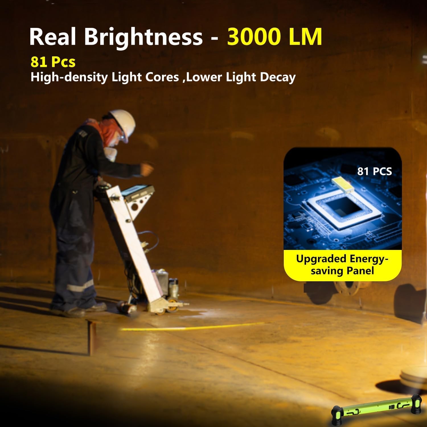 Mechanic Work Light, 3000LM Magnetic Work Light, 5200Mah Rechargeable LED Work