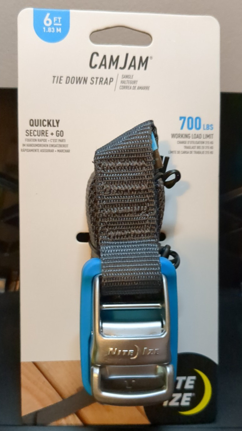 Nite Ize - CamJam Tie Down Strap 6 ft - CJWR6-09-R6 700Lbs Load limit