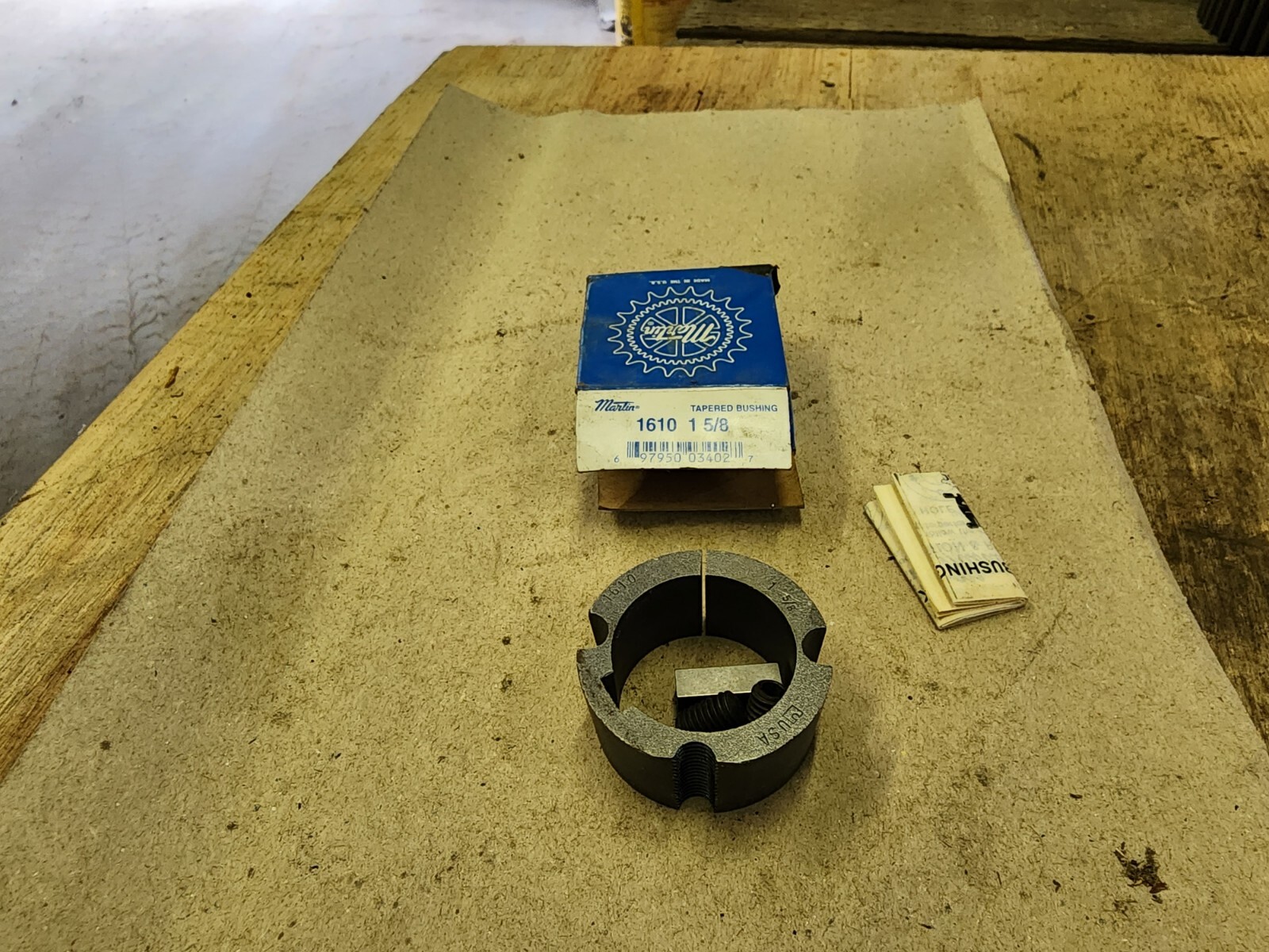 Martin 1610 1 5/8 Taper-Lock Bushing Fits 1-5/8" Shaft       Made in USA