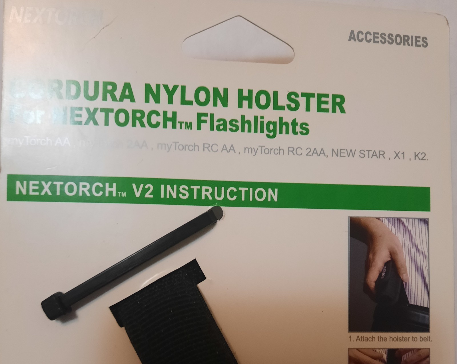 Nextorch Cordura Nylon Flashlight Holster Black with Nextorch Logo V2