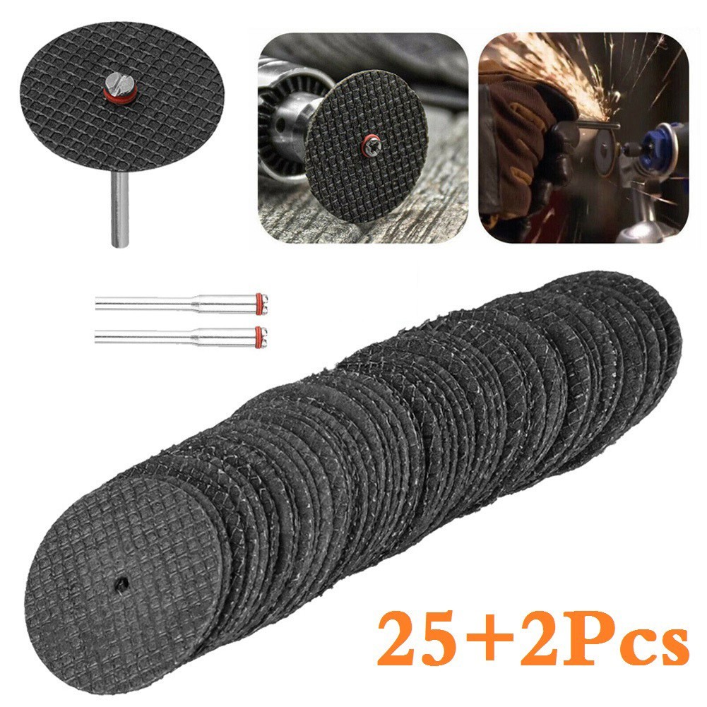27 Pcs 1/8 Mandrel Fiberglass Reinforced Cut Off Wheel Rotary Discs Saw